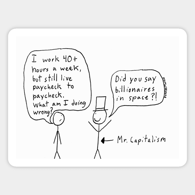 Mr. Capitalism (trasparant background) Magnet by doodlesmarkus